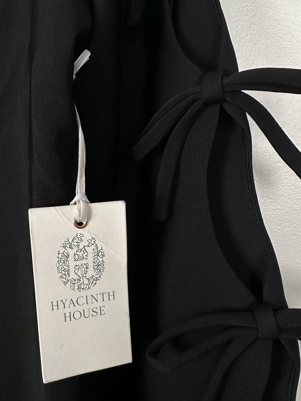 HYACINTH HOUSE Black Bow Sleeve Belinda Mini Dress — NWT - Picture 10 of 11